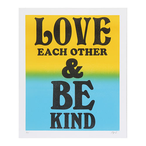 LOVE EACH OTHER BE KIND YEL/BLU