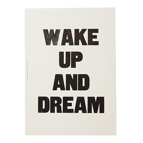 WAKE UP AND DREAM       WH/BK